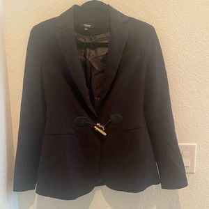 Black Premise Studio blazer with toggle front clasp Size: 4